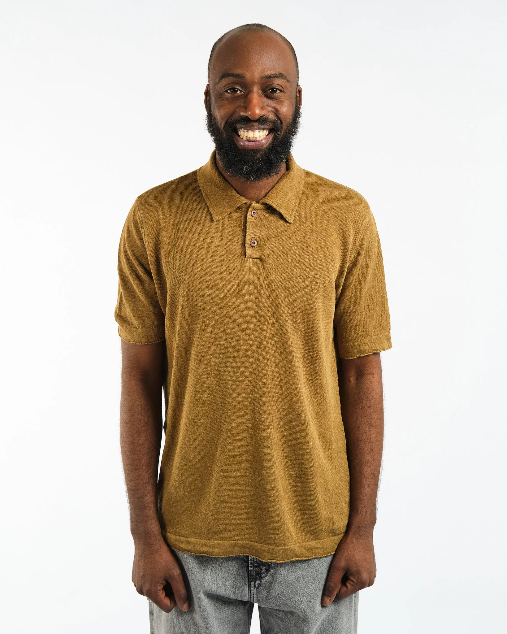 Polo Short Sleeve 2 Buttons Tabacco