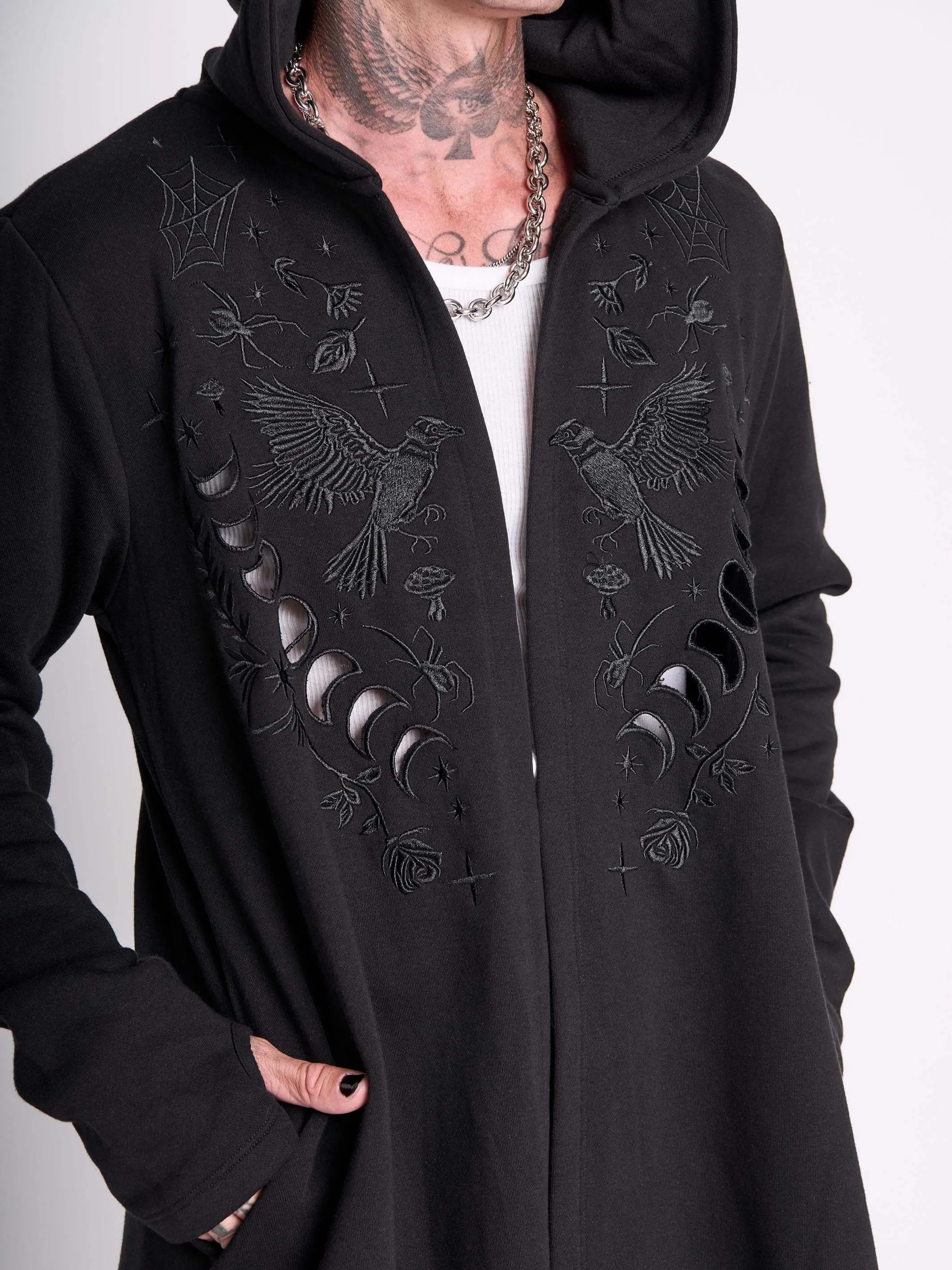 Raven Embroidered Cloak