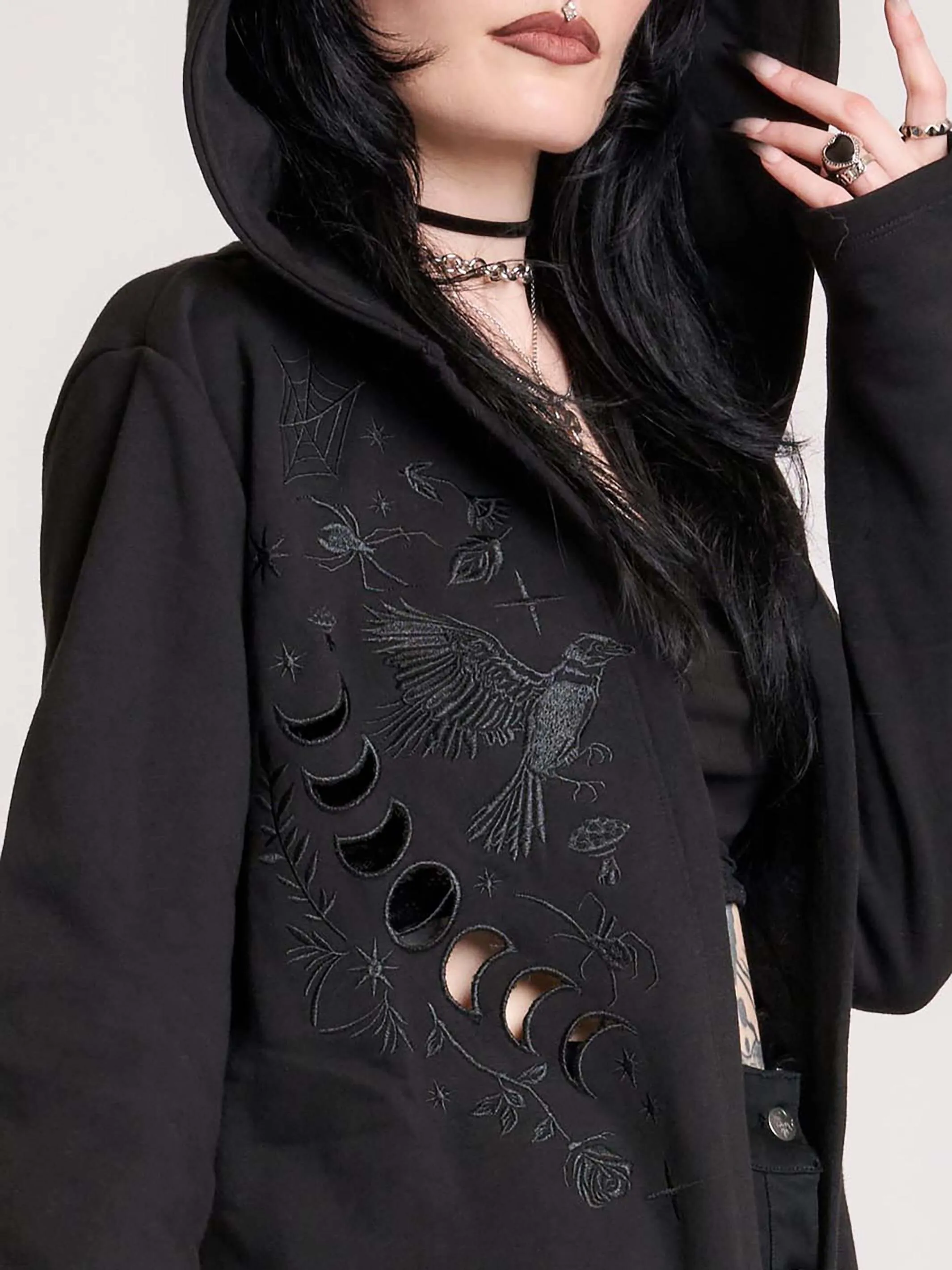 Raven Embroidered Cloak