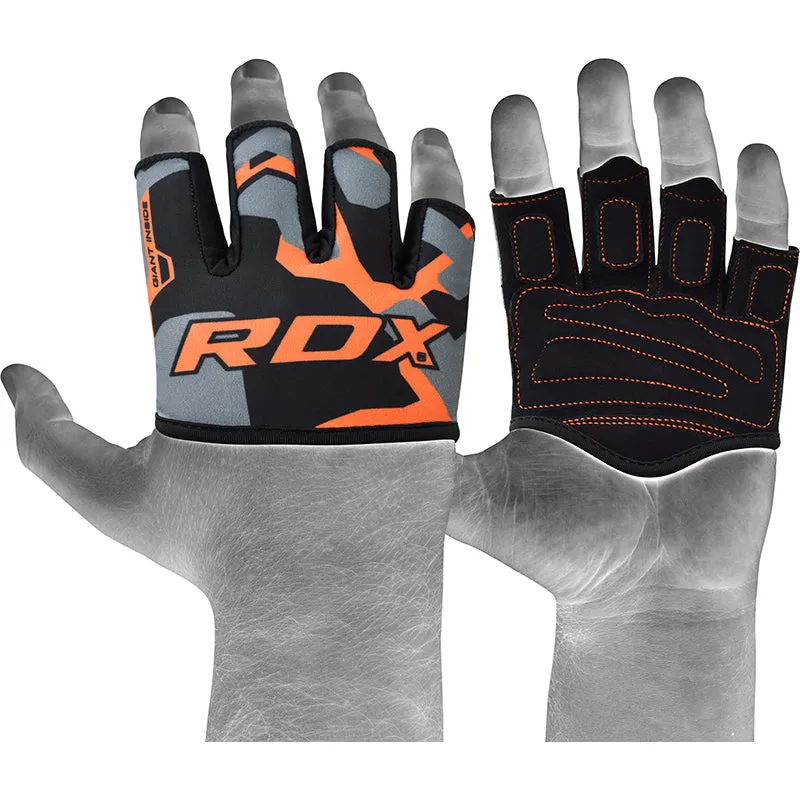 RDX 4O Orange Camo Weight Lifting Grip