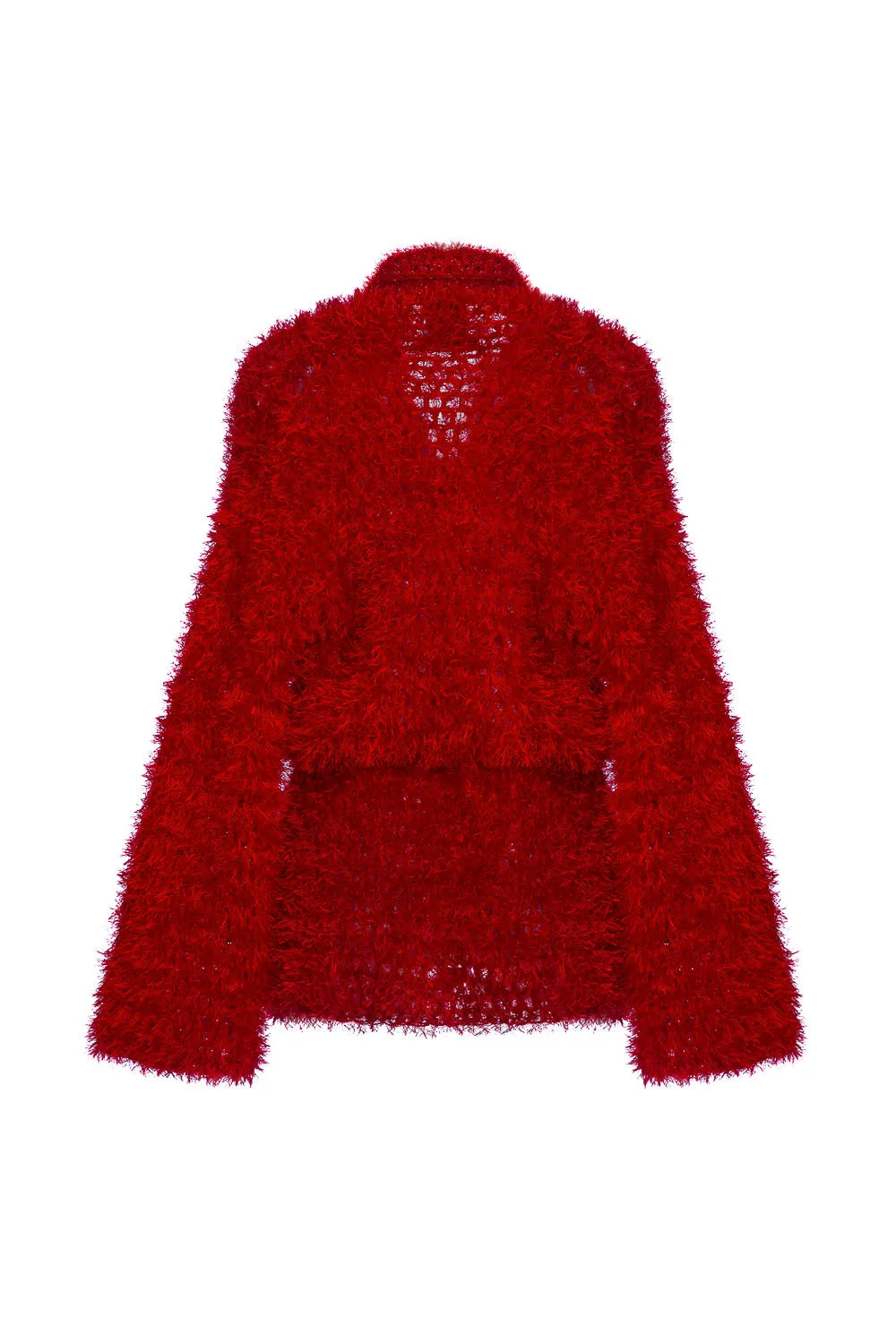 Red Monroe Handmade Knit Cardigan-Dress