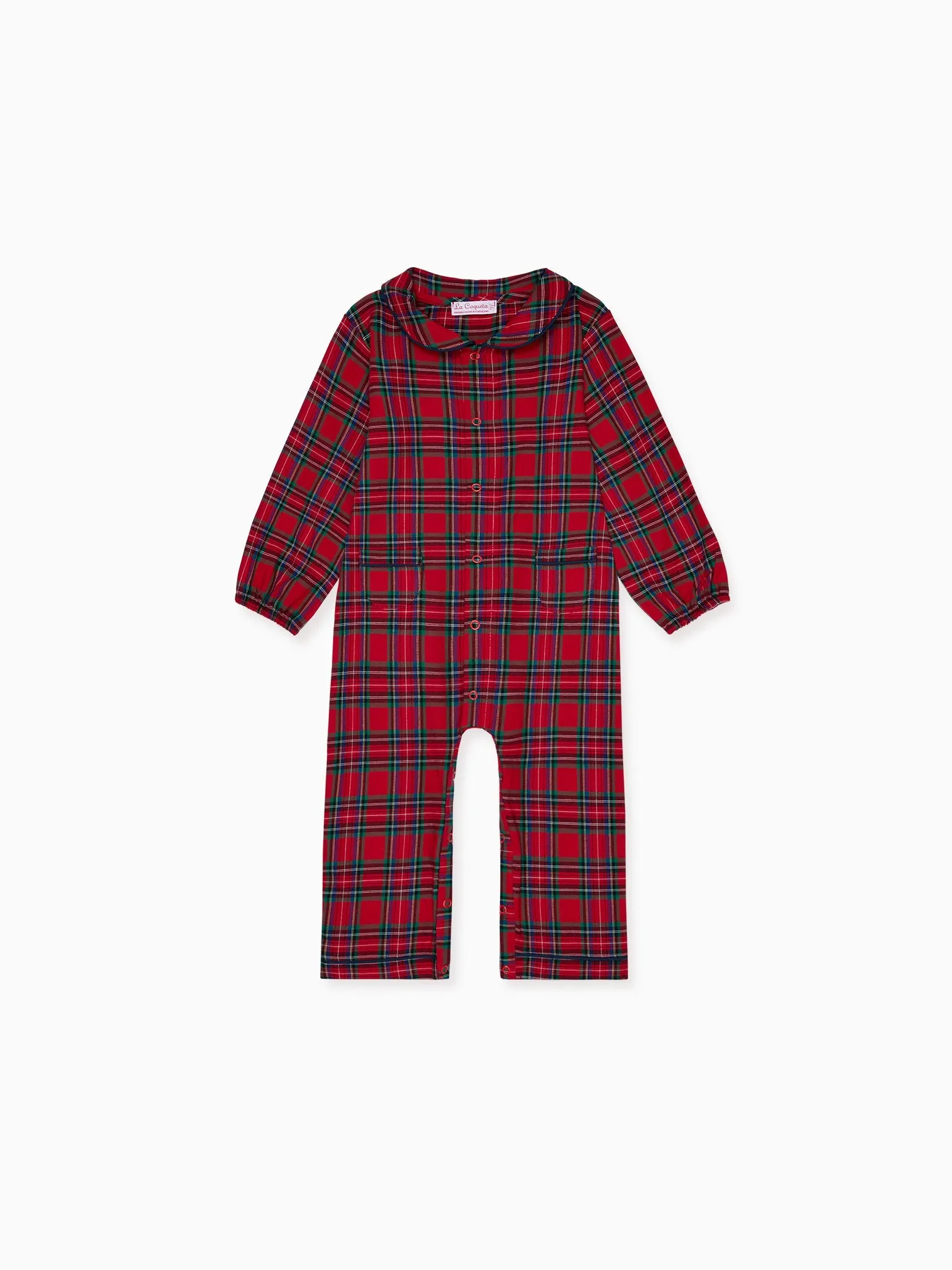 Red Tartan Navidad Baby Pyjamas