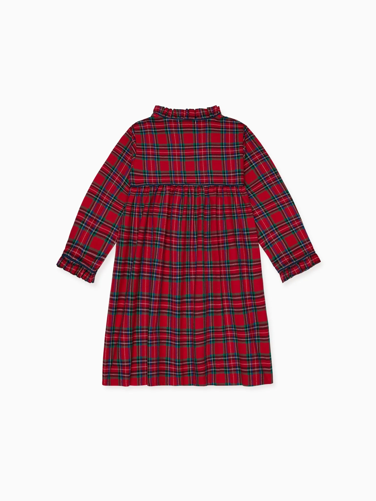 Red Tartan Navidad Girl Nightgown