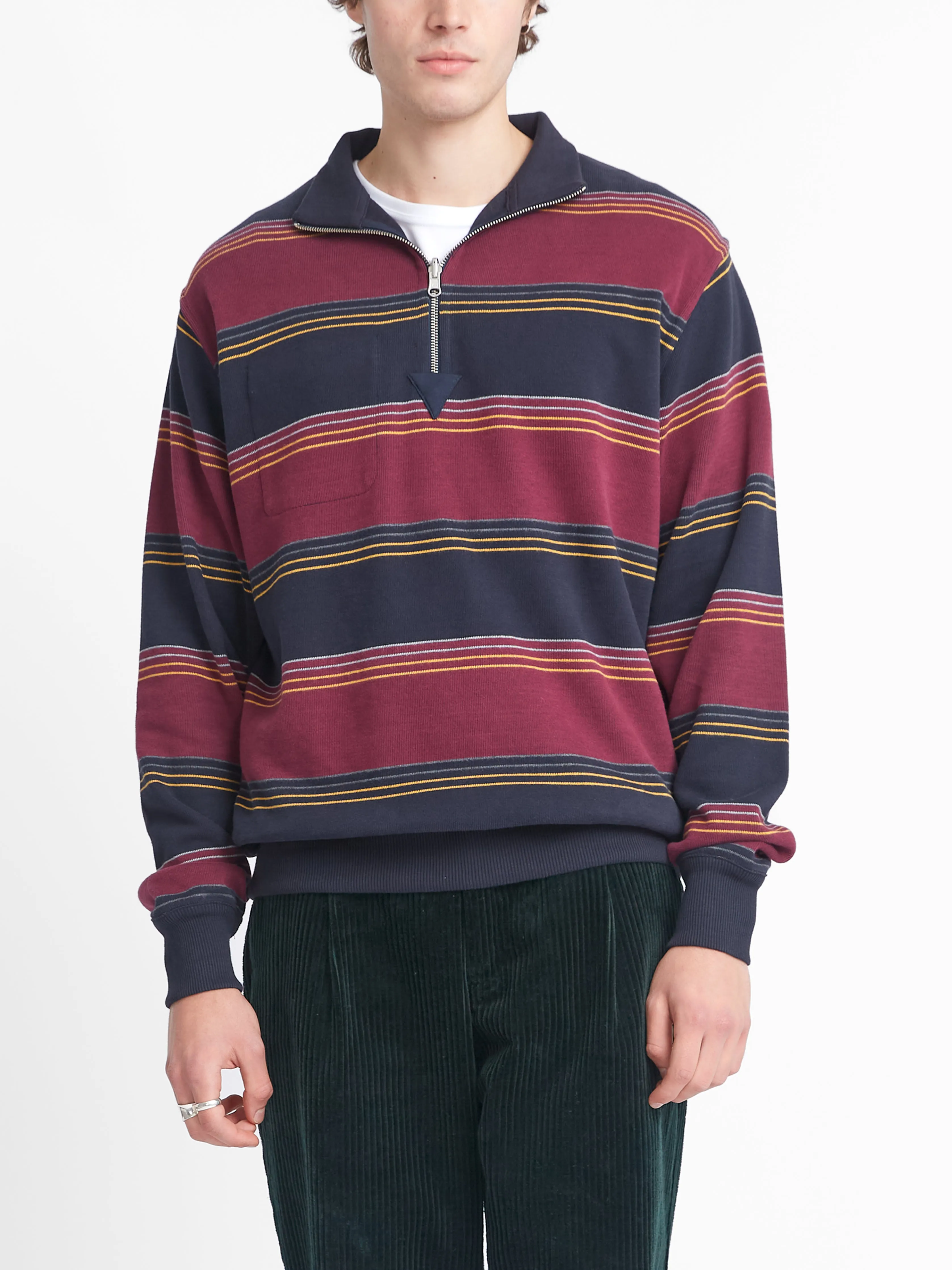 Reversible Half Zip Sweatshirt Hinkley Navy/Burgundy