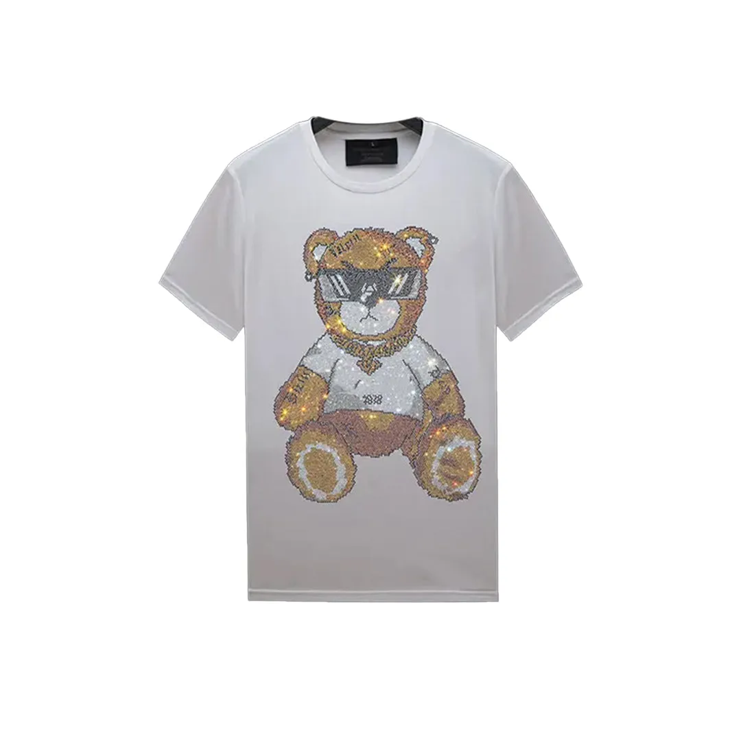 Rhinestone Bear Pop Style T-shirt