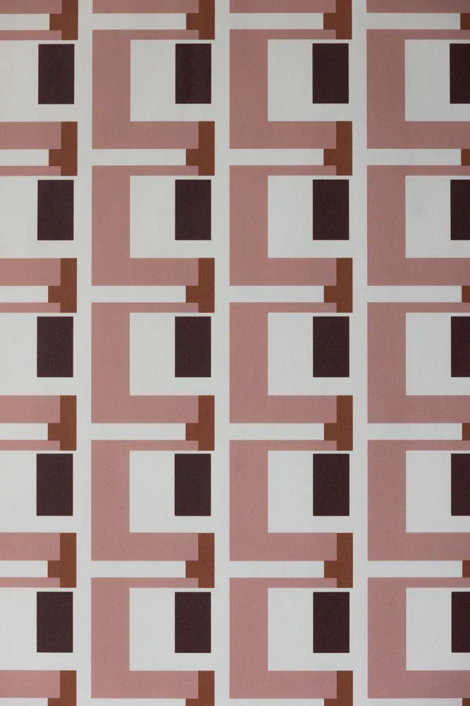 Rockett St George Electric Geometric Peach Wallpaper