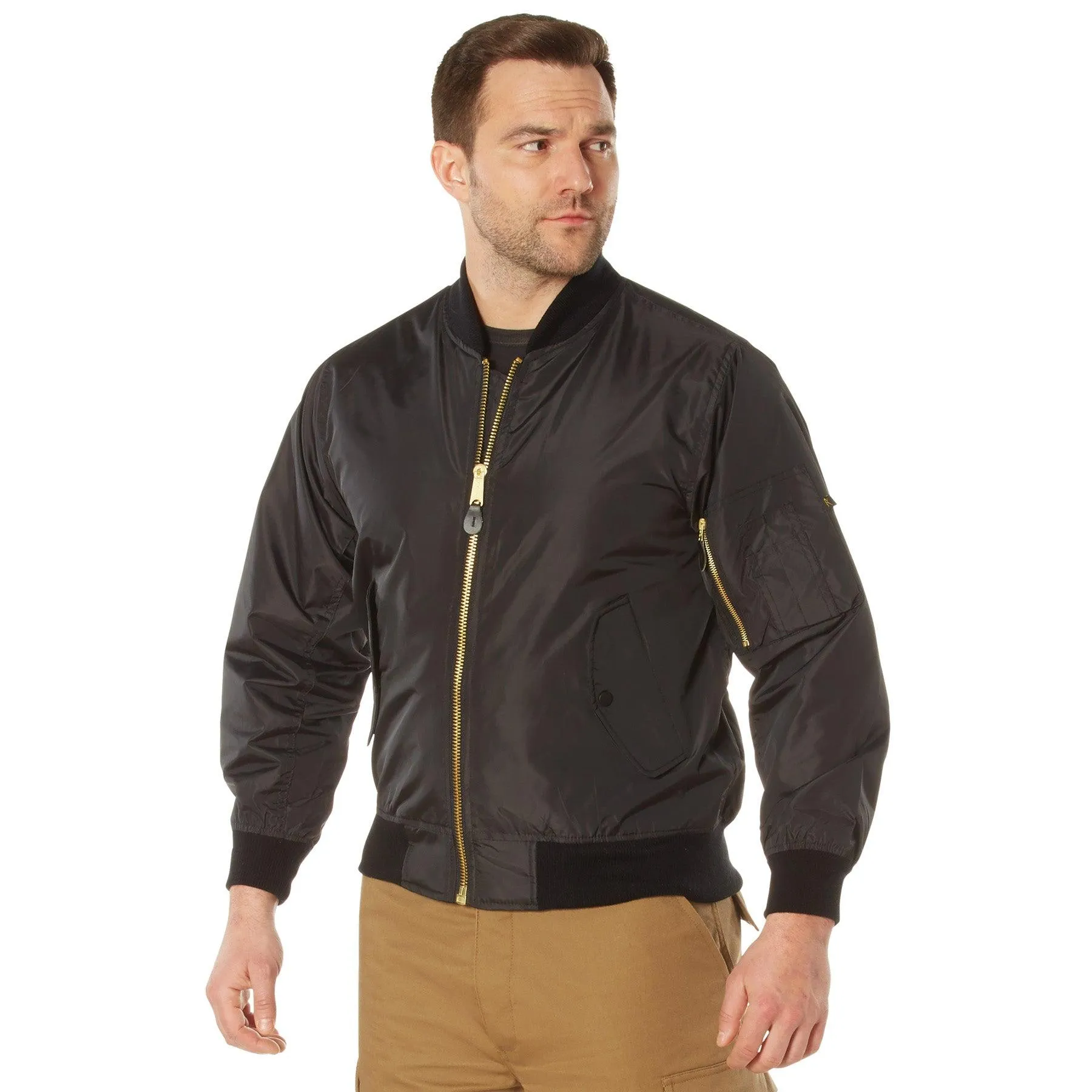 Rothco Mens Lightweight MA-1 Nylon Flight Jacket