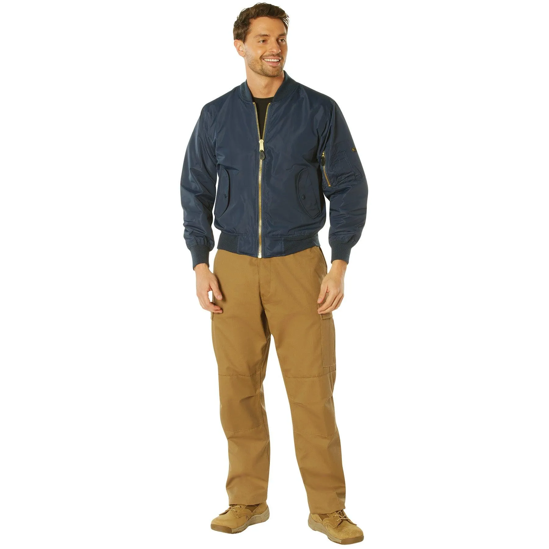 Rothco Mens Lightweight MA-1 Nylon Flight Jacket