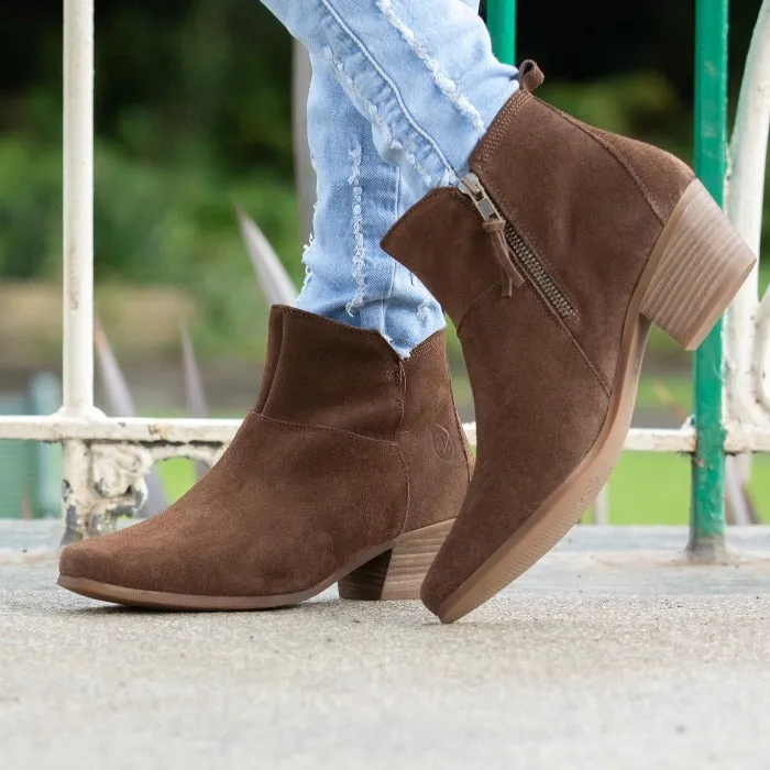 Roxy Suede Boots - Brown Size UK 3, 4 & 7.5 Only