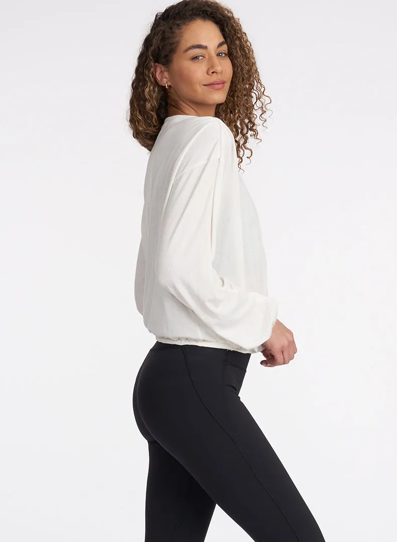 Ruched Surplice Pullover - FINAL SALE