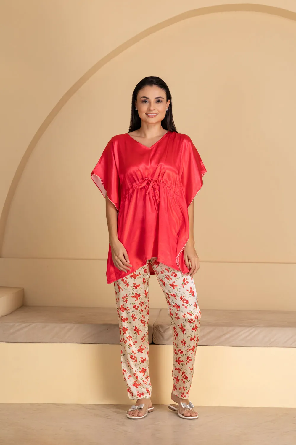 Satin Kaftan Pj set