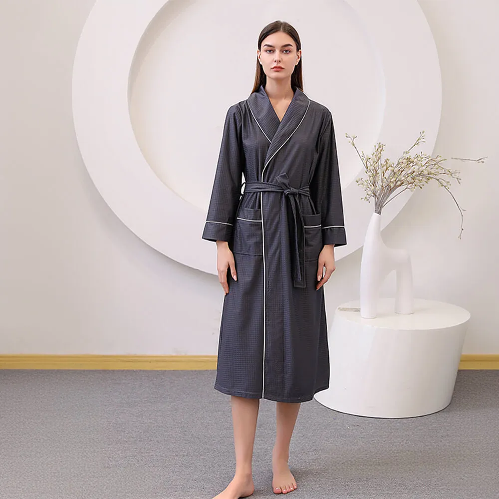 Satin Skin-Friendly Quick-Dry Long Couple's Bath Robe