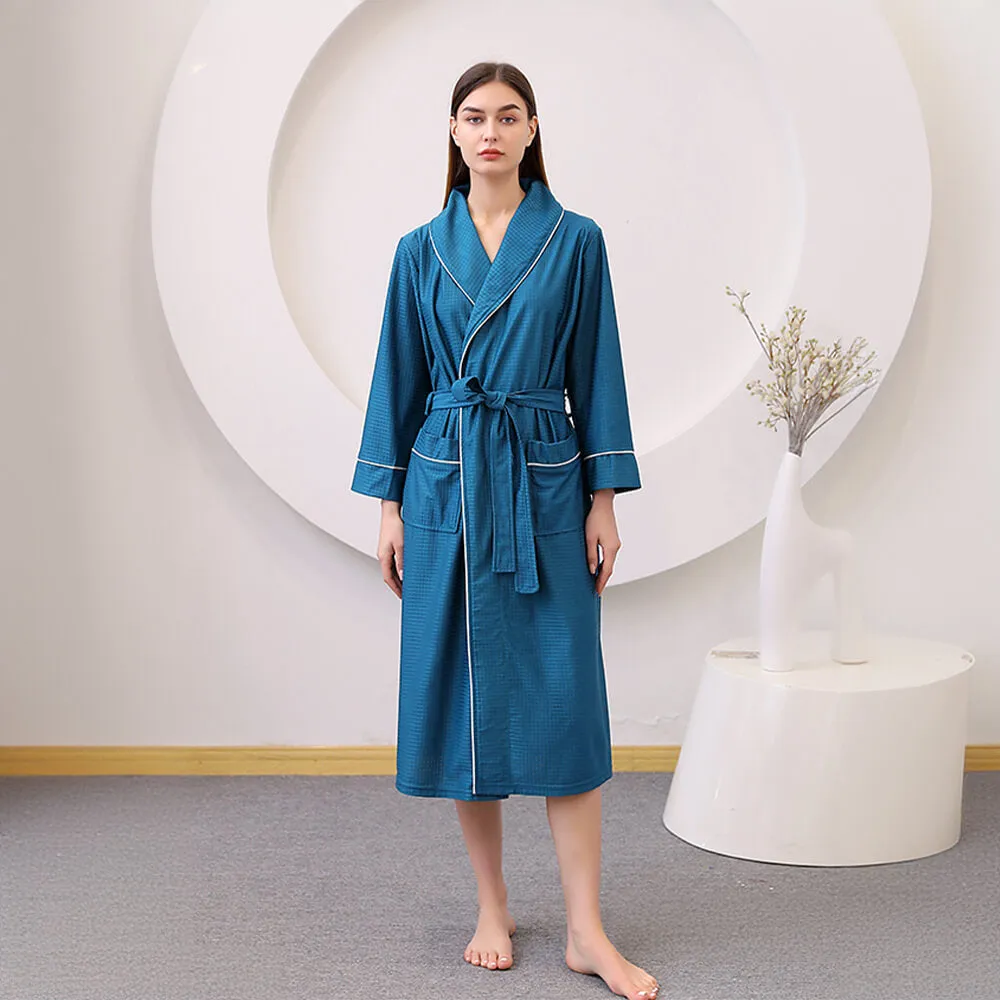 Satin Skin-Friendly Quick-Dry Long Couple's Bath Robe