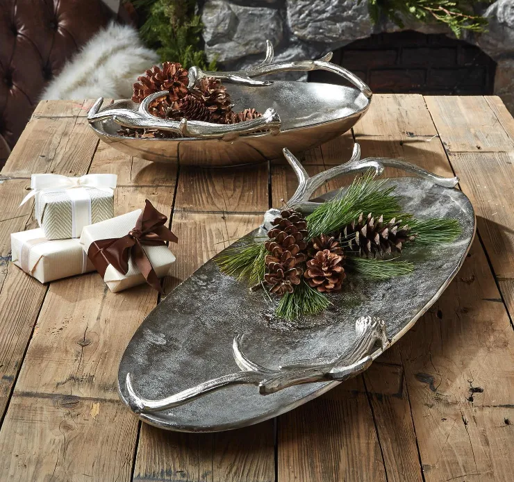 Silver Antler Tray