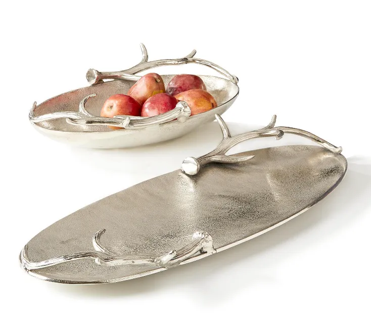 Silver Antler Tray