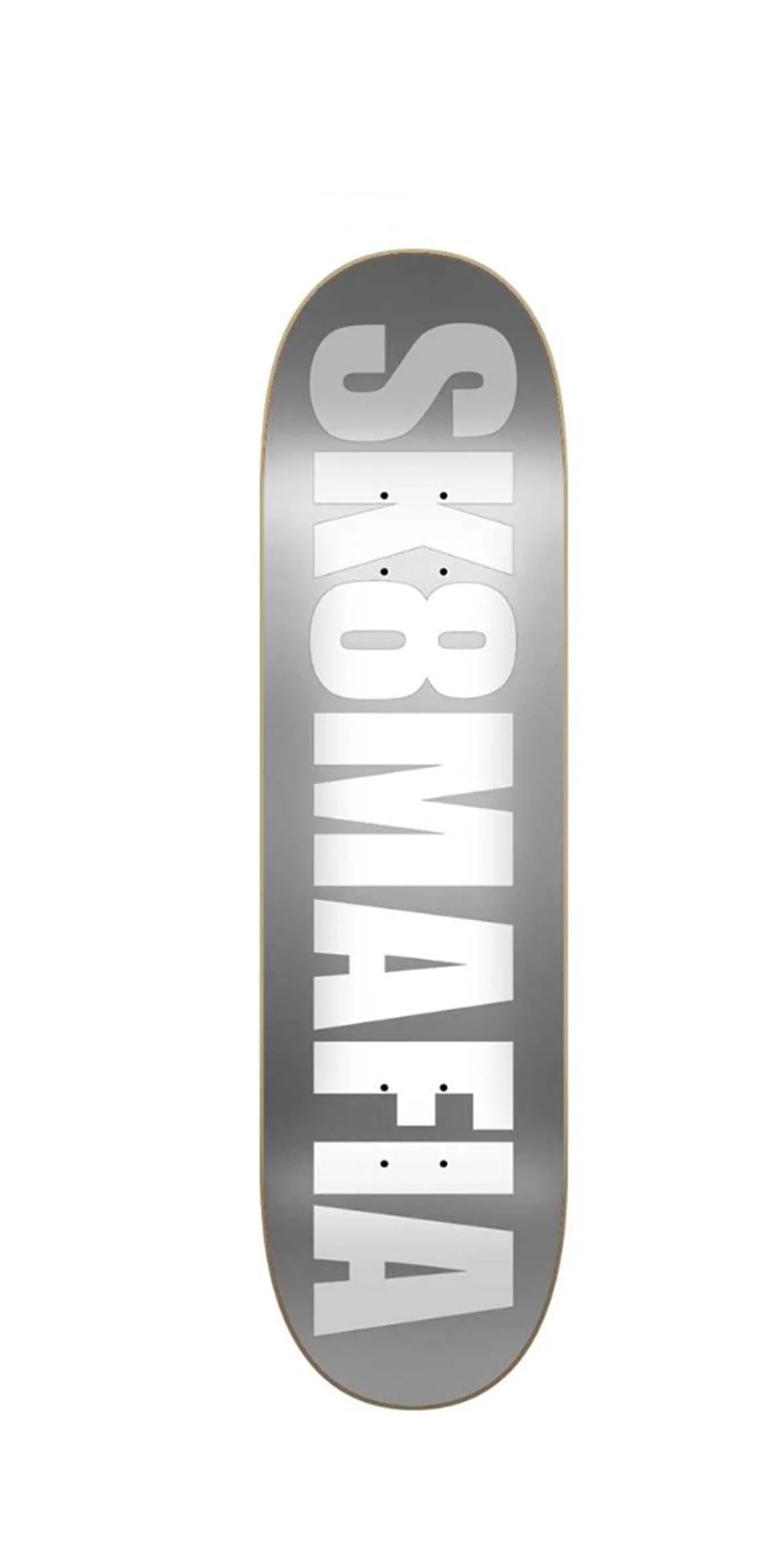 Skate mafia OG Logo Silver Foil 8.6 x 32.1 Skateboard Deck Tabla Skate