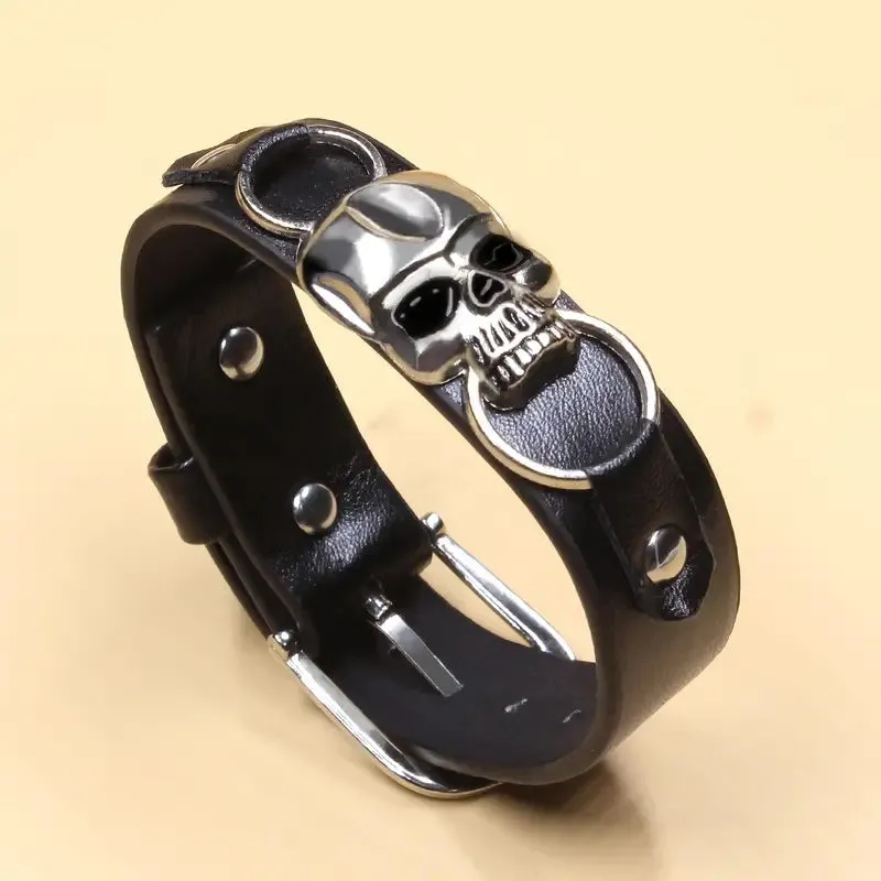 Skull PU Leather Bracelet