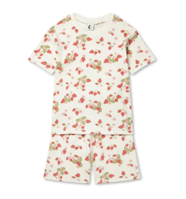 Sleepy Doe Organic Short Sleeve Kids Classic Set Strawberry