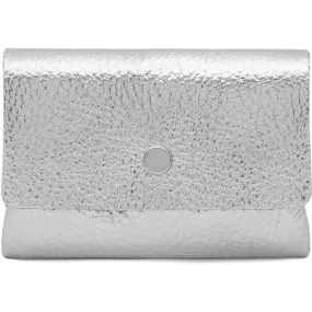 Small wallet/credit card holder in soft leather / 16040 - Silver