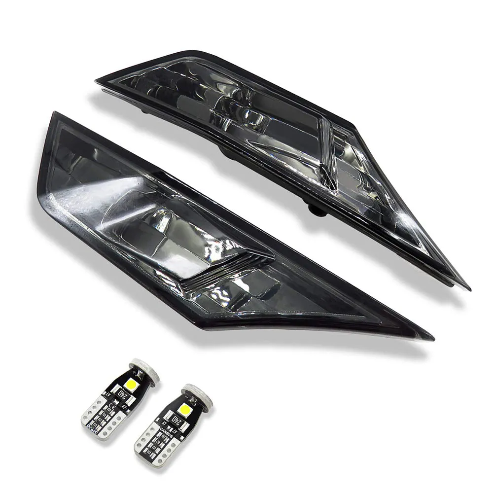 Smoke LED Side Marker Lights Switchback For 16-21 Honda Civic