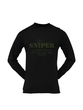 Sniper T-shirt - Sniper, No Need To Run..... (Men)