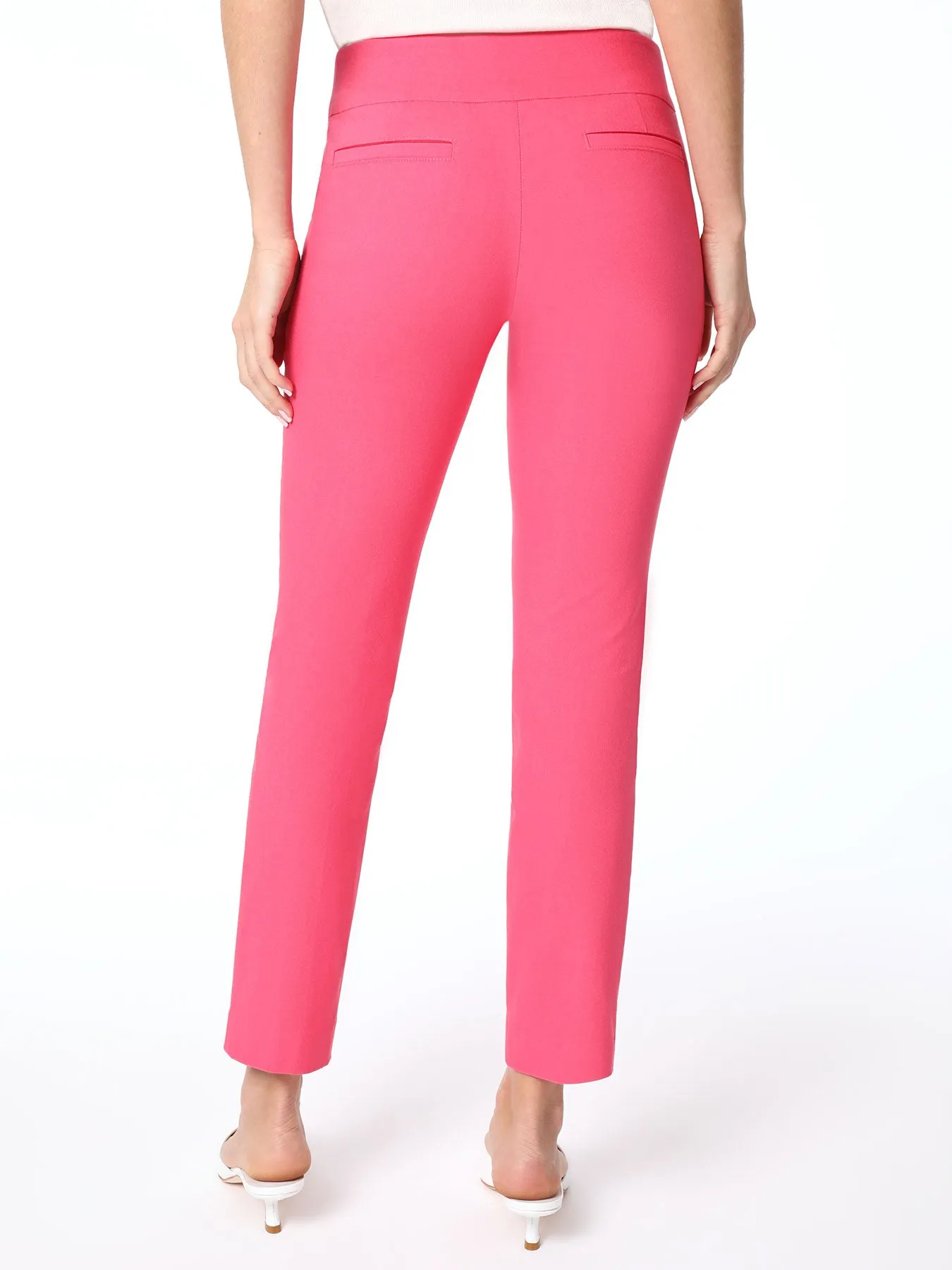 Solid Stretch Pull-On Straight Leg Pant