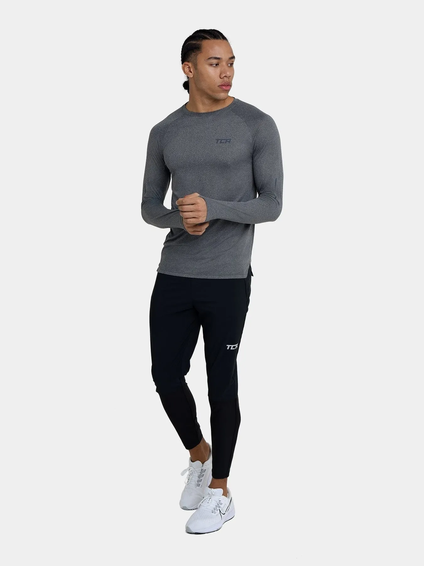 Sonic Long Sleeve Crew Neck Running Top With Thumbholes & Reflective Strips