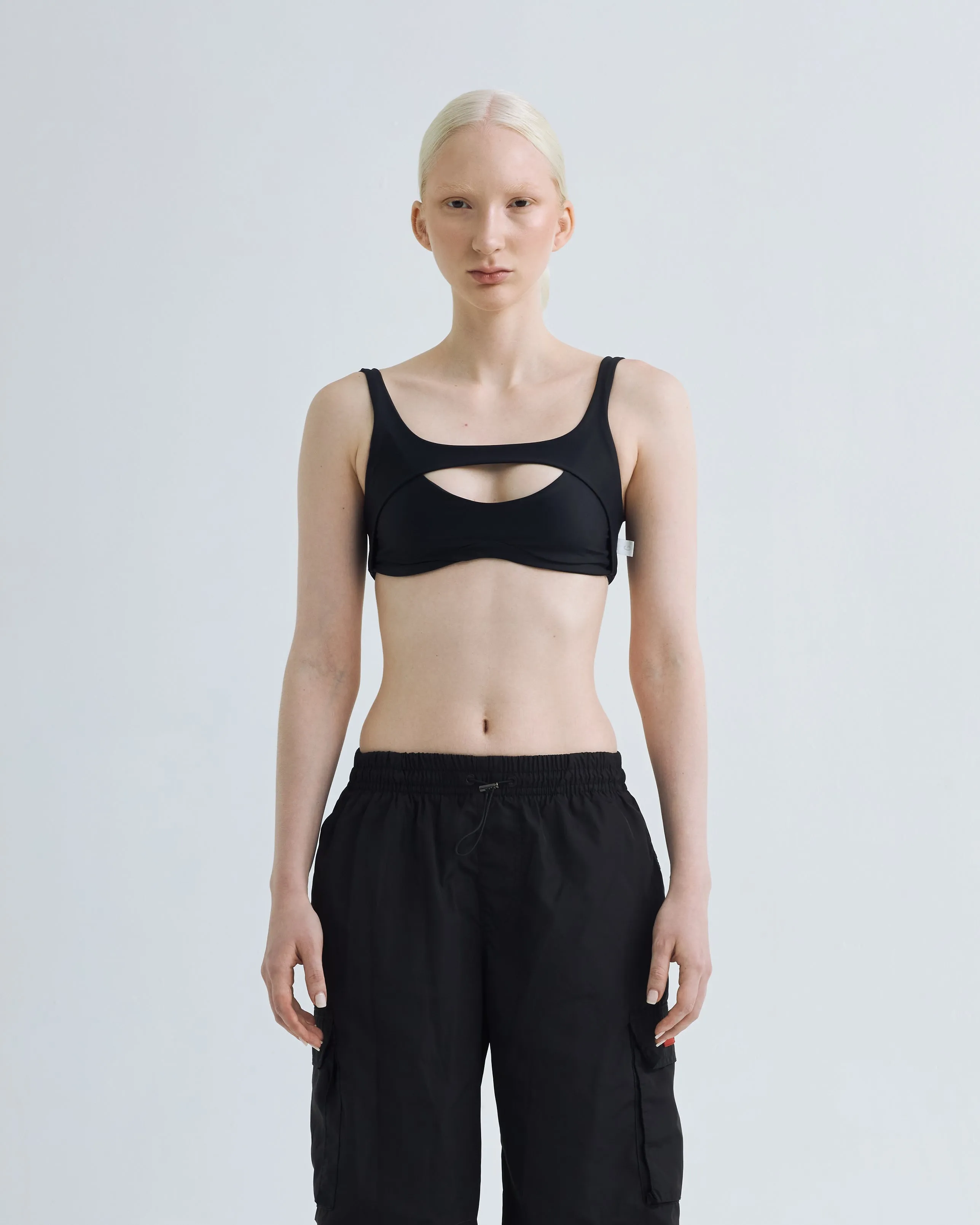 Sublime Basics Cut Out Top Black