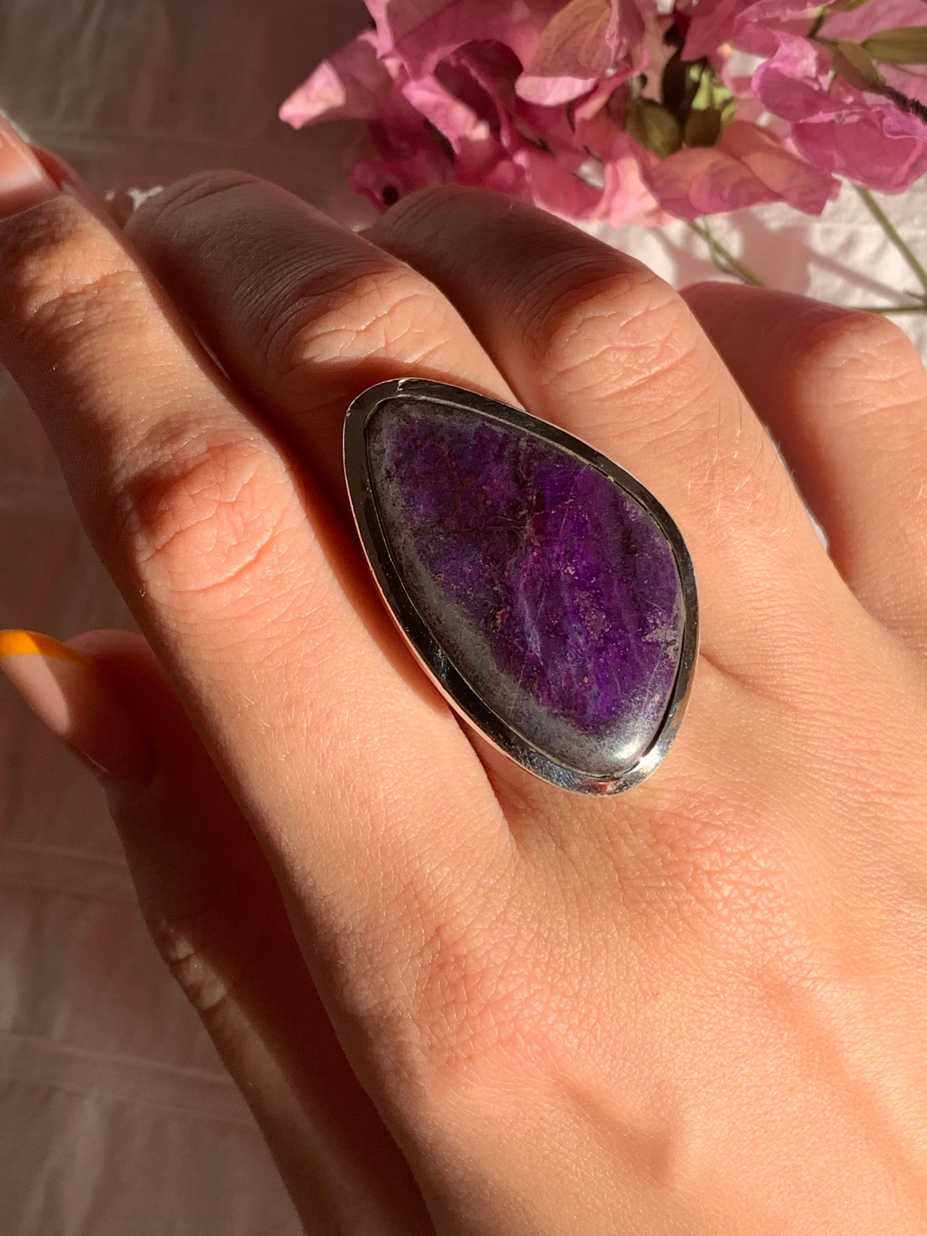 Sugilite Naevia Ring - Large Freeform (US 7)