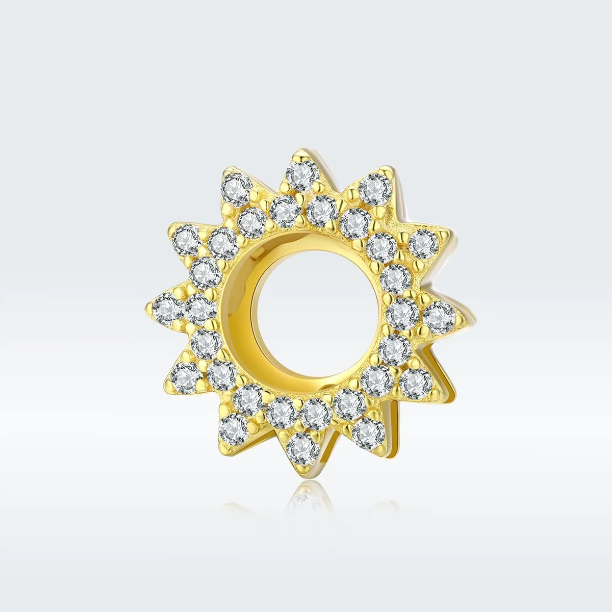 Sunflower 925 Sterling Silver Clip Charm