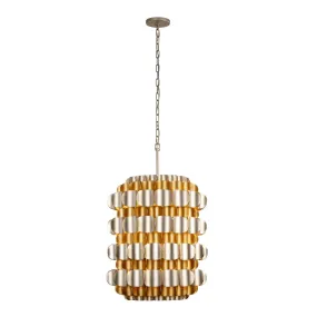 Swoon 382F06AGGD 6-Light Foyer Pendant Light - Antique Gold/Gold Dust