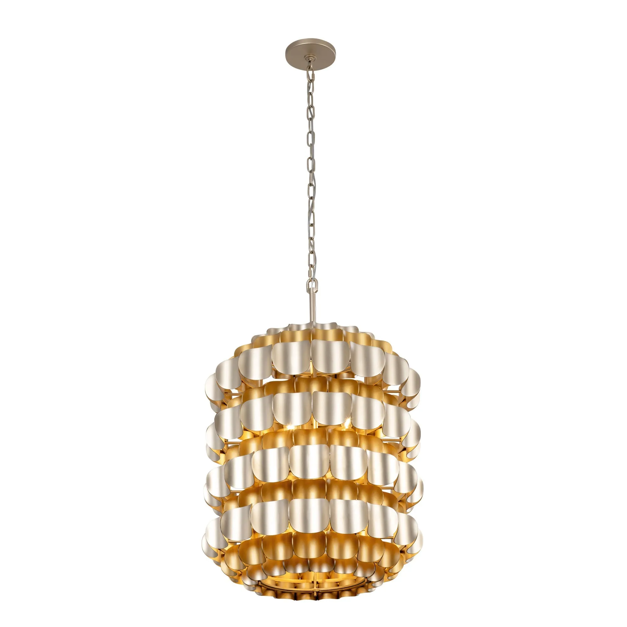 Swoon 382F06AGGD 6-Light Foyer Pendant Light - Antique Gold/Gold Dust