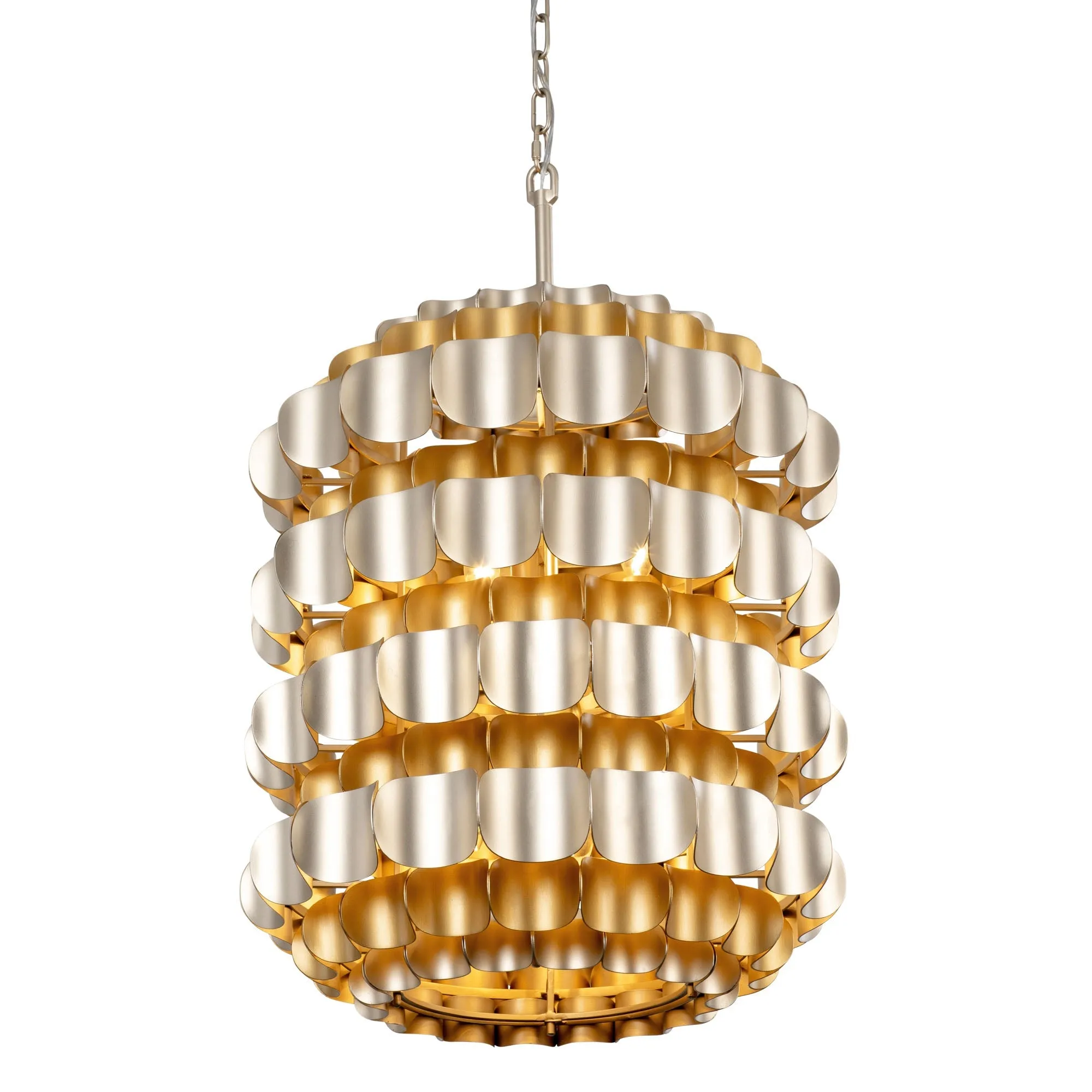 Swoon 382F06AGGD 6-Light Foyer Pendant Light - Antique Gold/Gold Dust