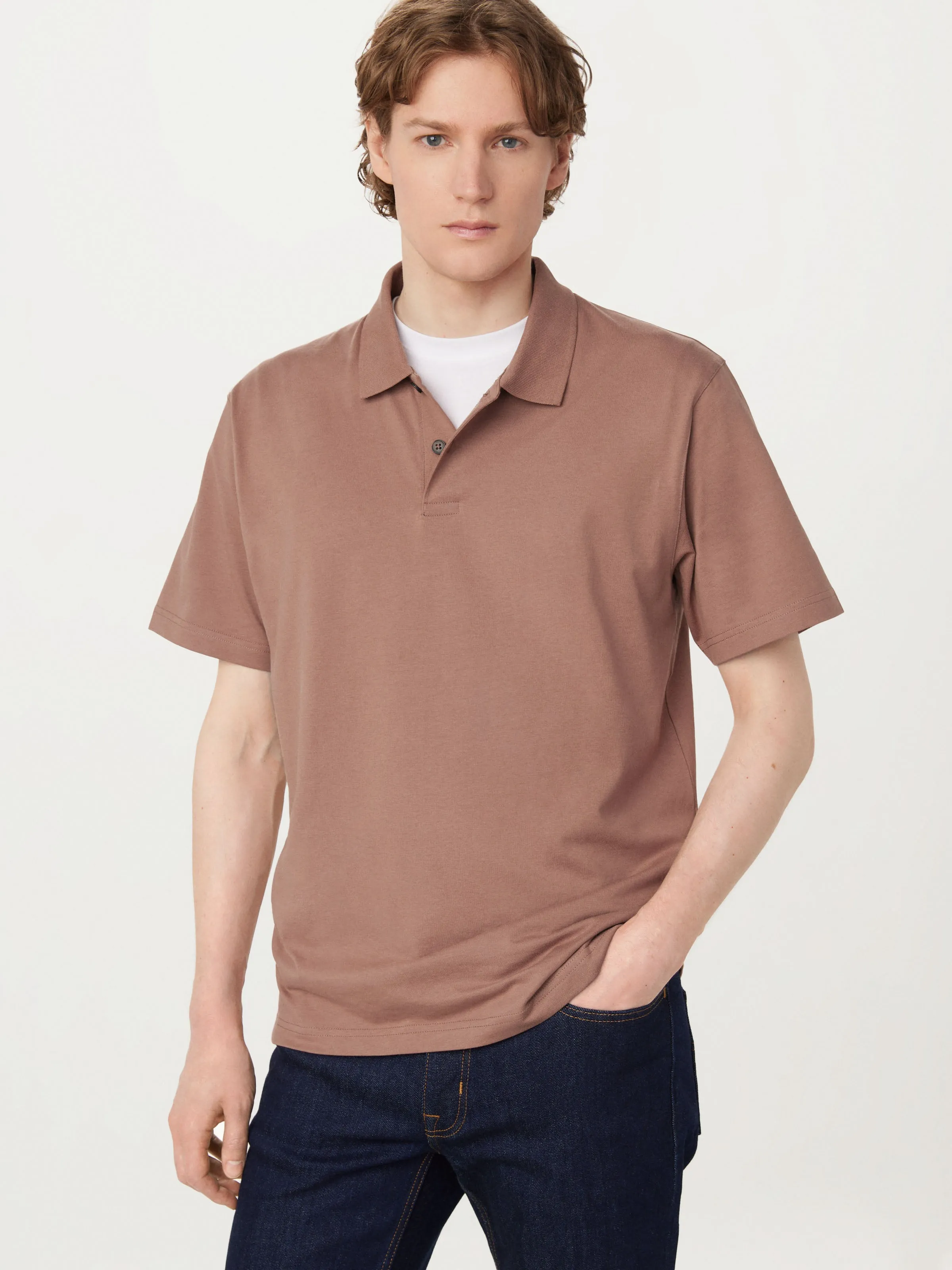 The Boxy Polo in Walnut