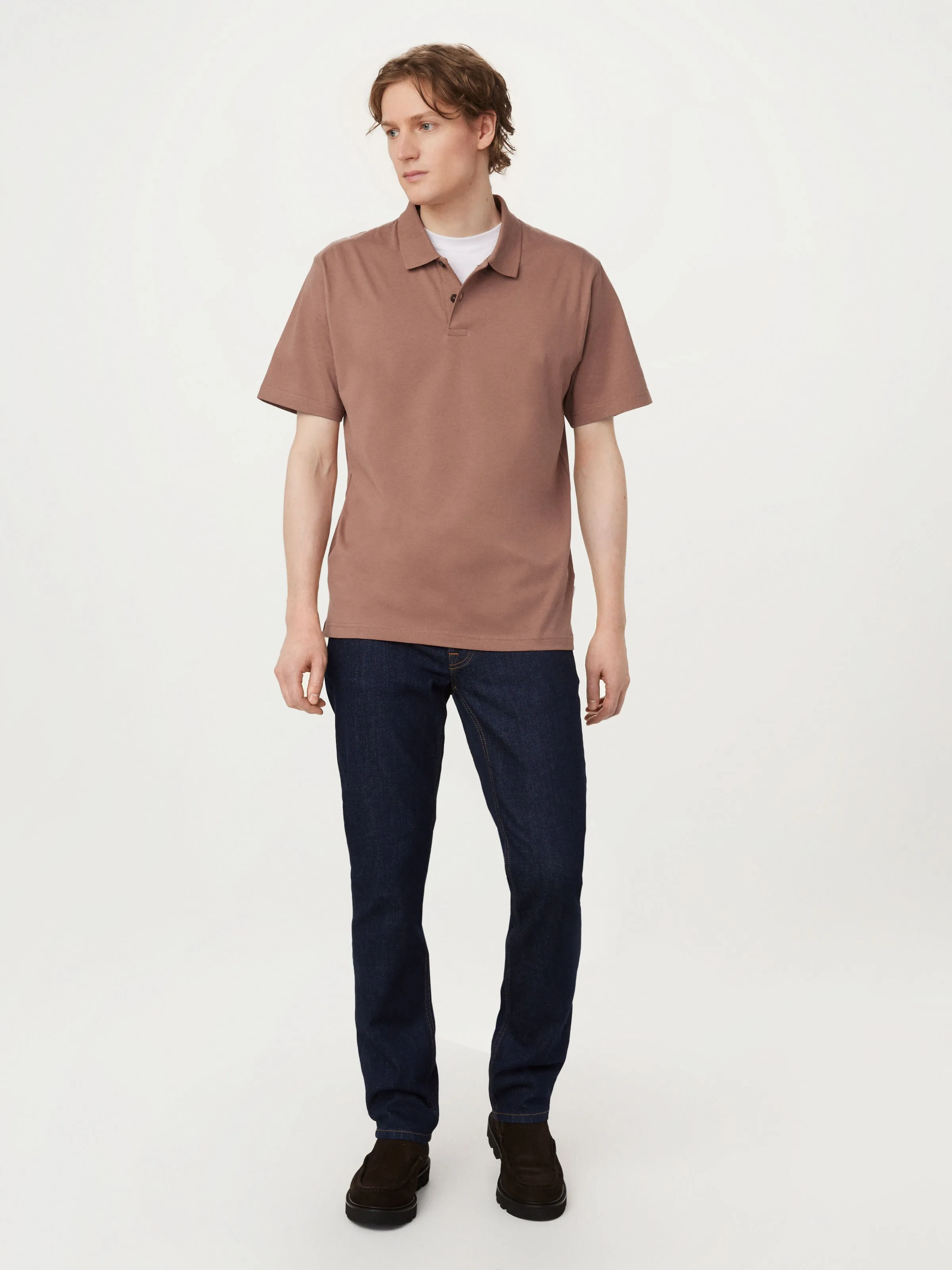 The Boxy Polo in Walnut