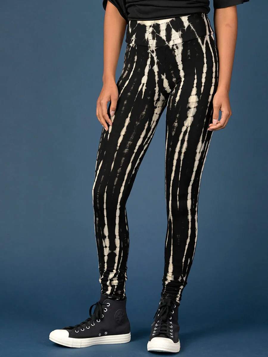 Tie Dye Leggings - Black - Style 3