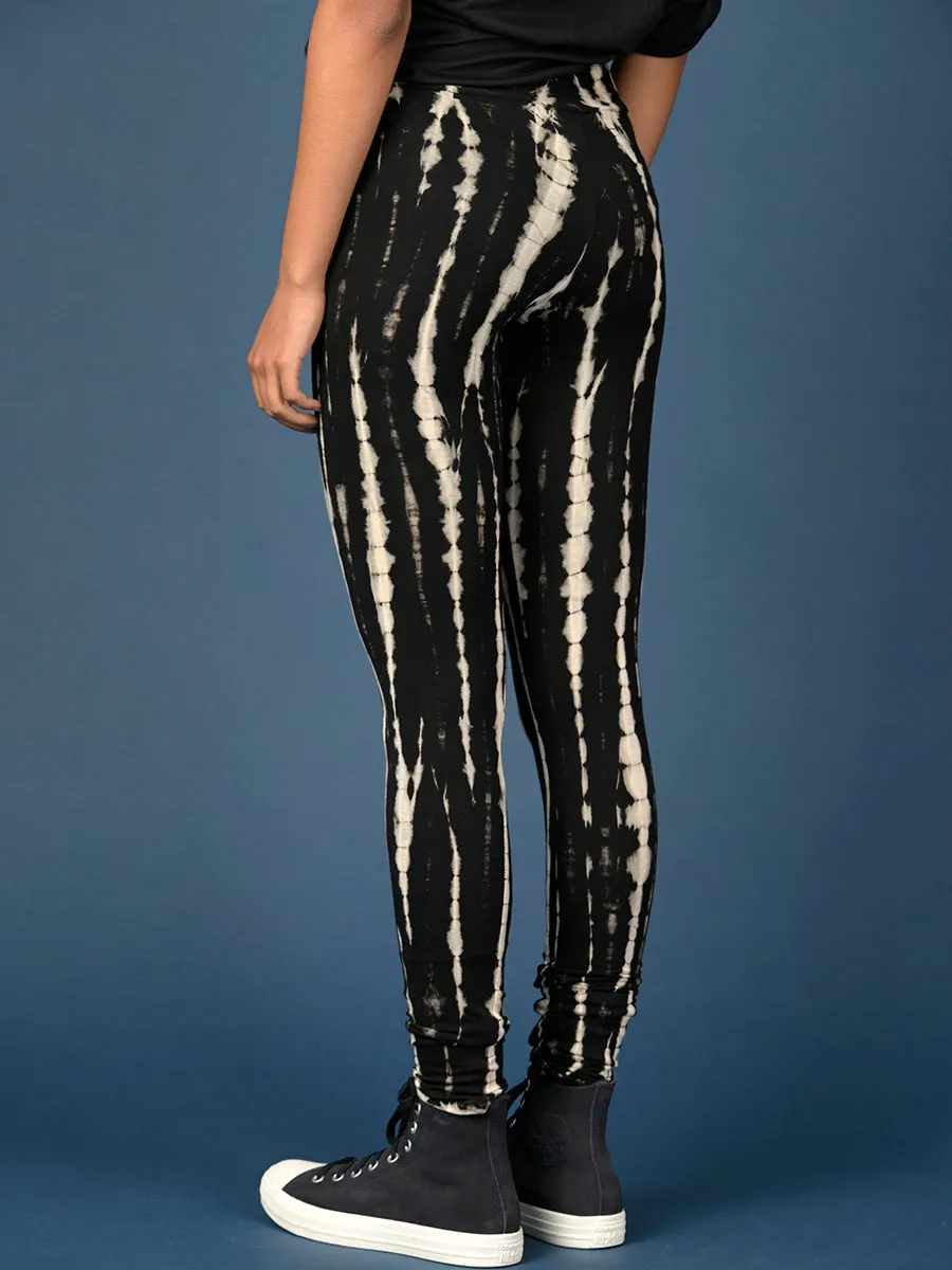 Tie Dye Leggings - Black - Style 3