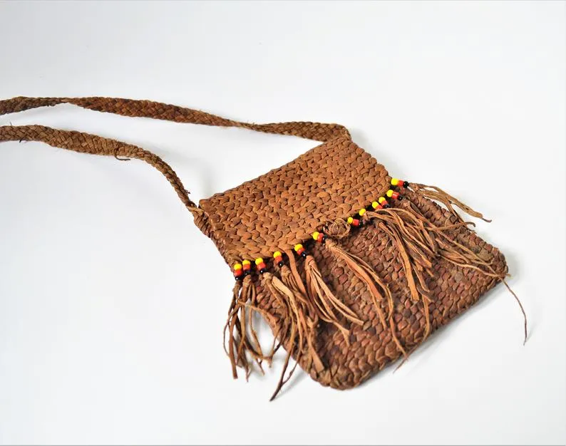 Tribal leather bag handmade in Shalateen Egypt