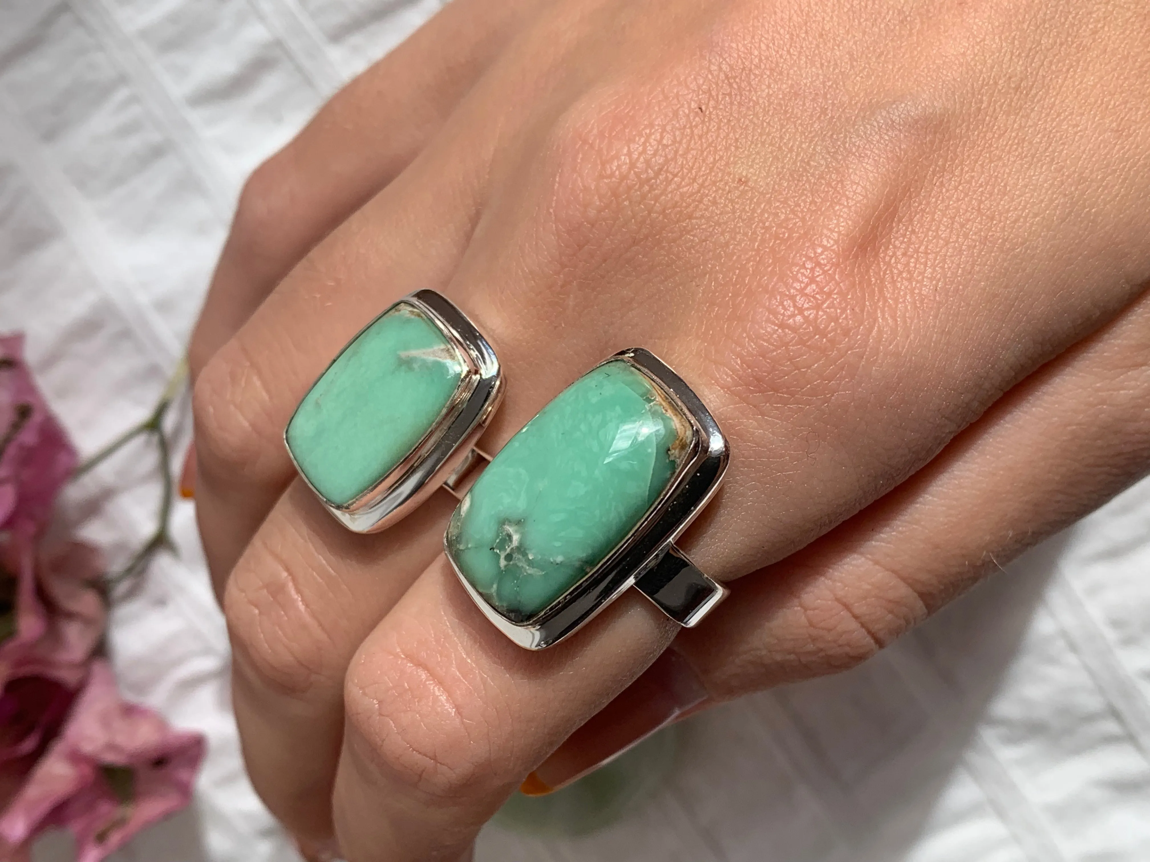 Variscite Ansley Ring - Rectangle (US 7)