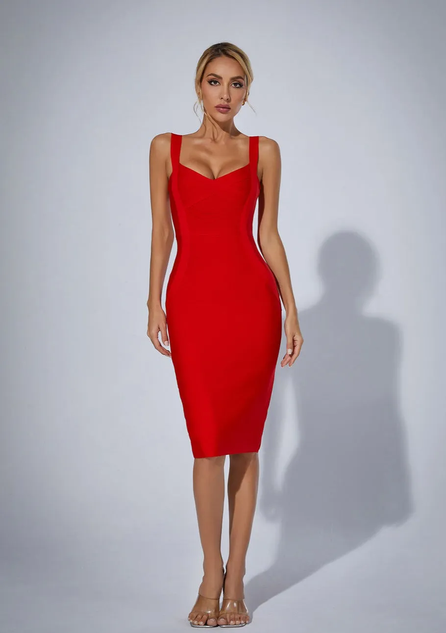 Vestido rojo corto elegante