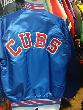 Vintage 80s CHICAGO CUBS MLB Back Patch Chalk Line Nylon Jacket L