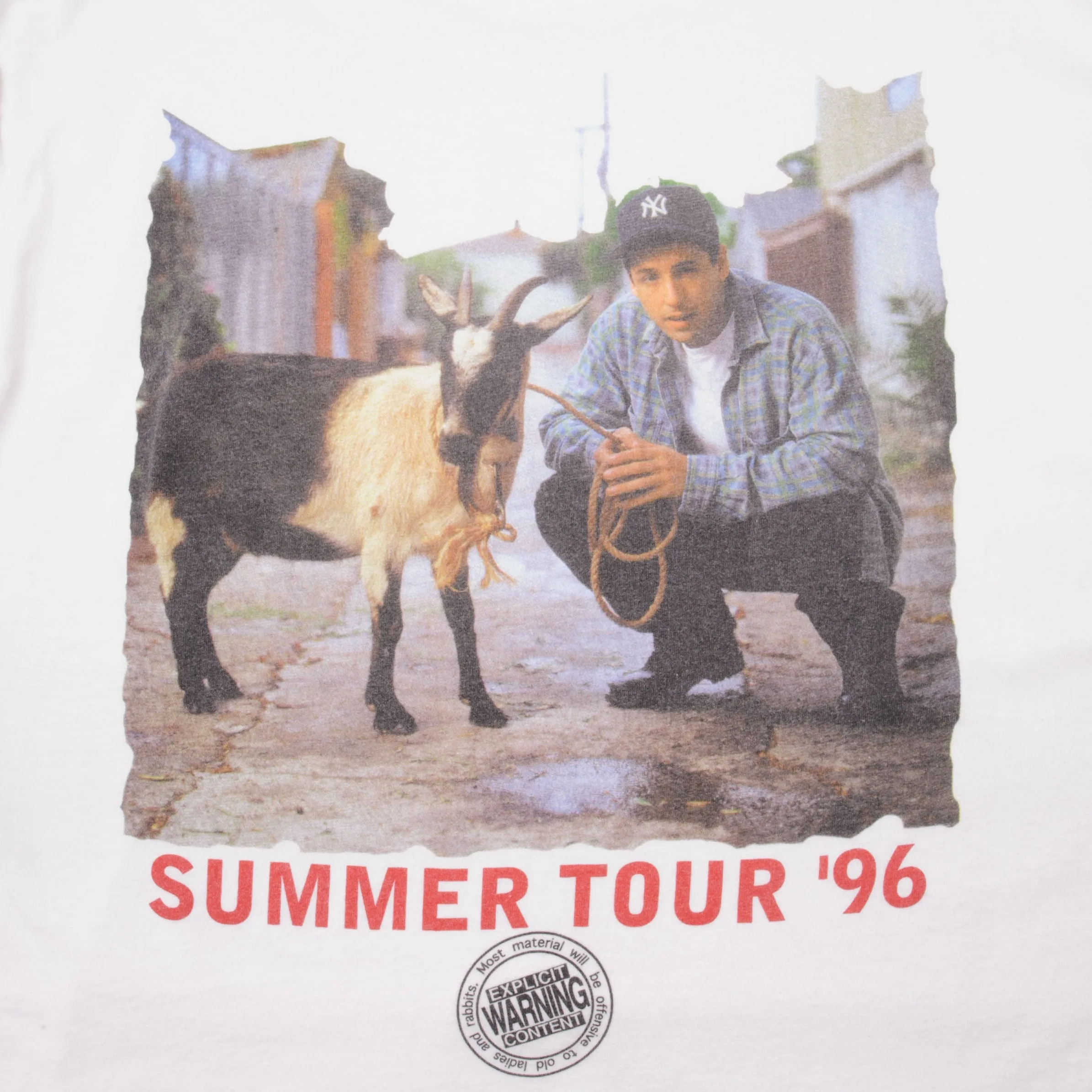 VINTAGE ADAM SANDLER SUMMER TOUR 1996 TEE SHIRT LARGE MADE IN USA