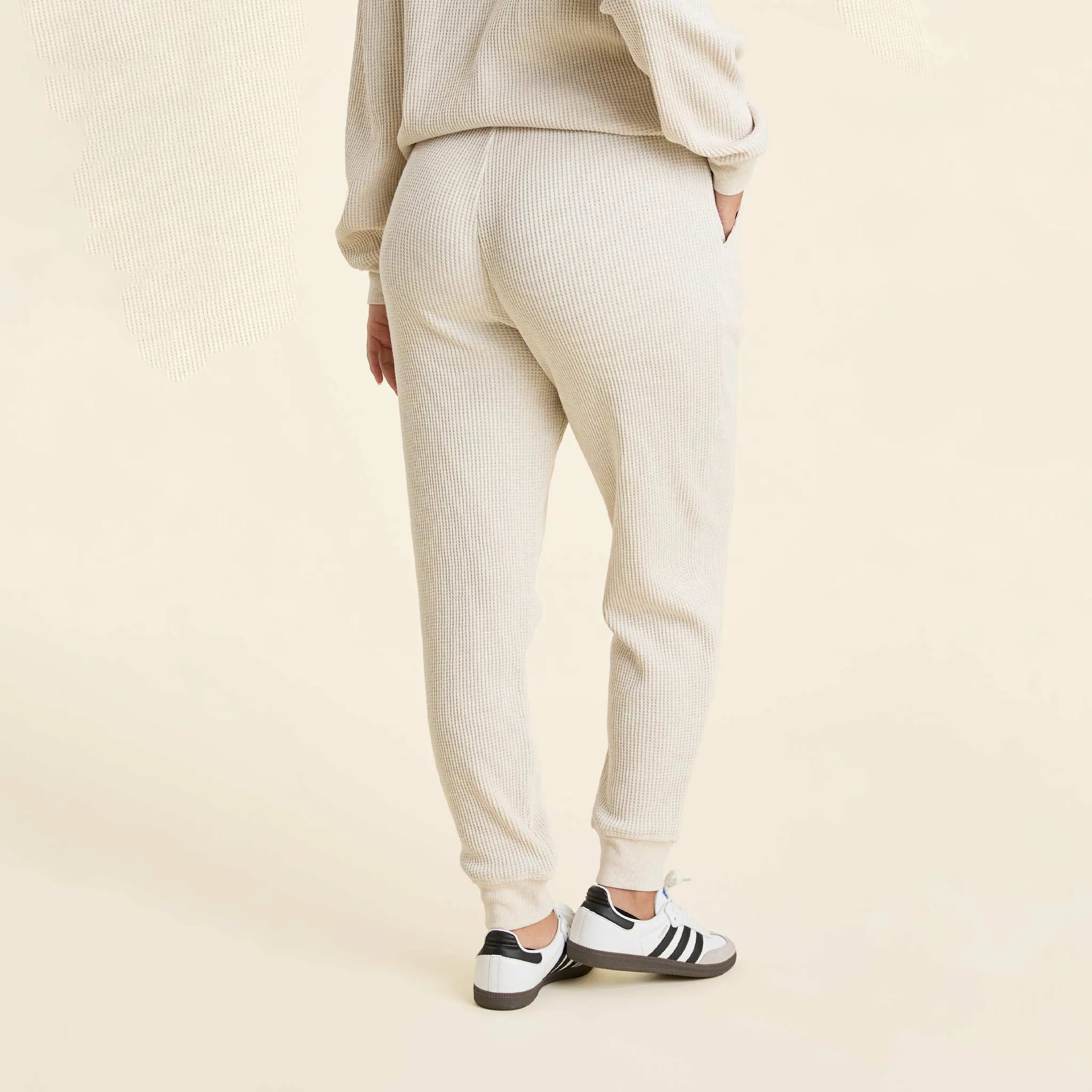 Waffle Jogger | Heather Bone