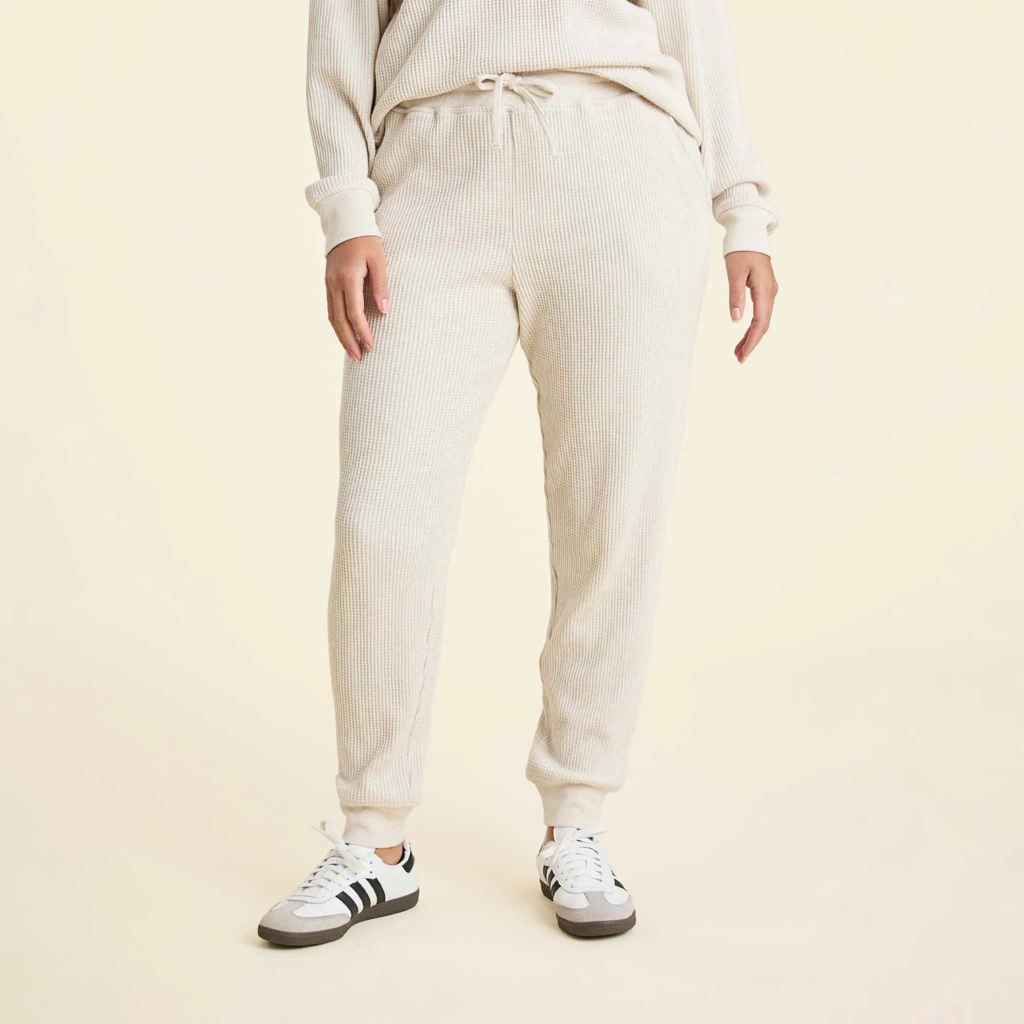 Waffle Jogger | Heather Bone