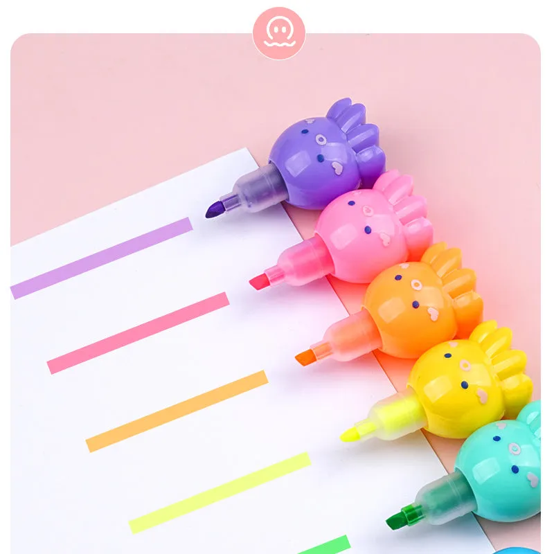 Wholesale  Creative Cartoon Style Highlighter Plastic Pen