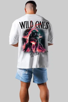 Wild One Panther Oversized T-shirt (White)