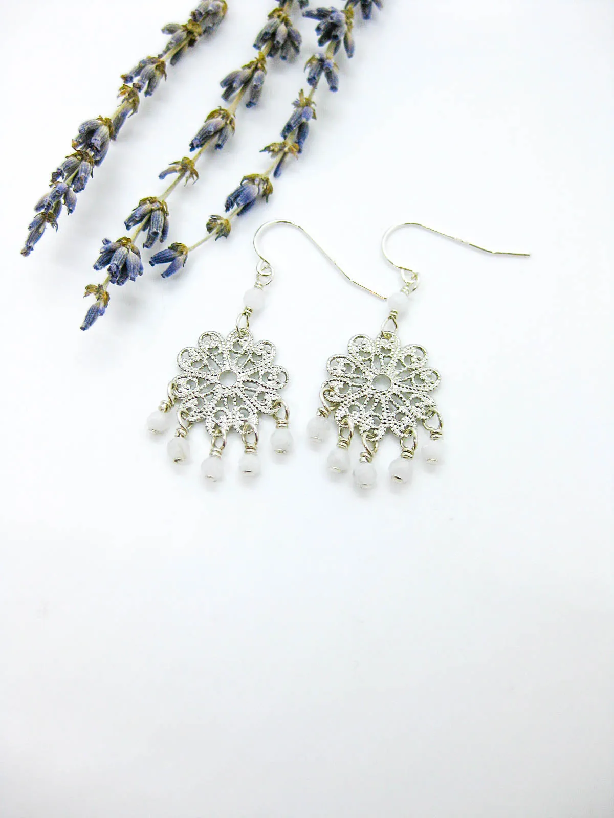 Willow: Moonstone Earrings - e672