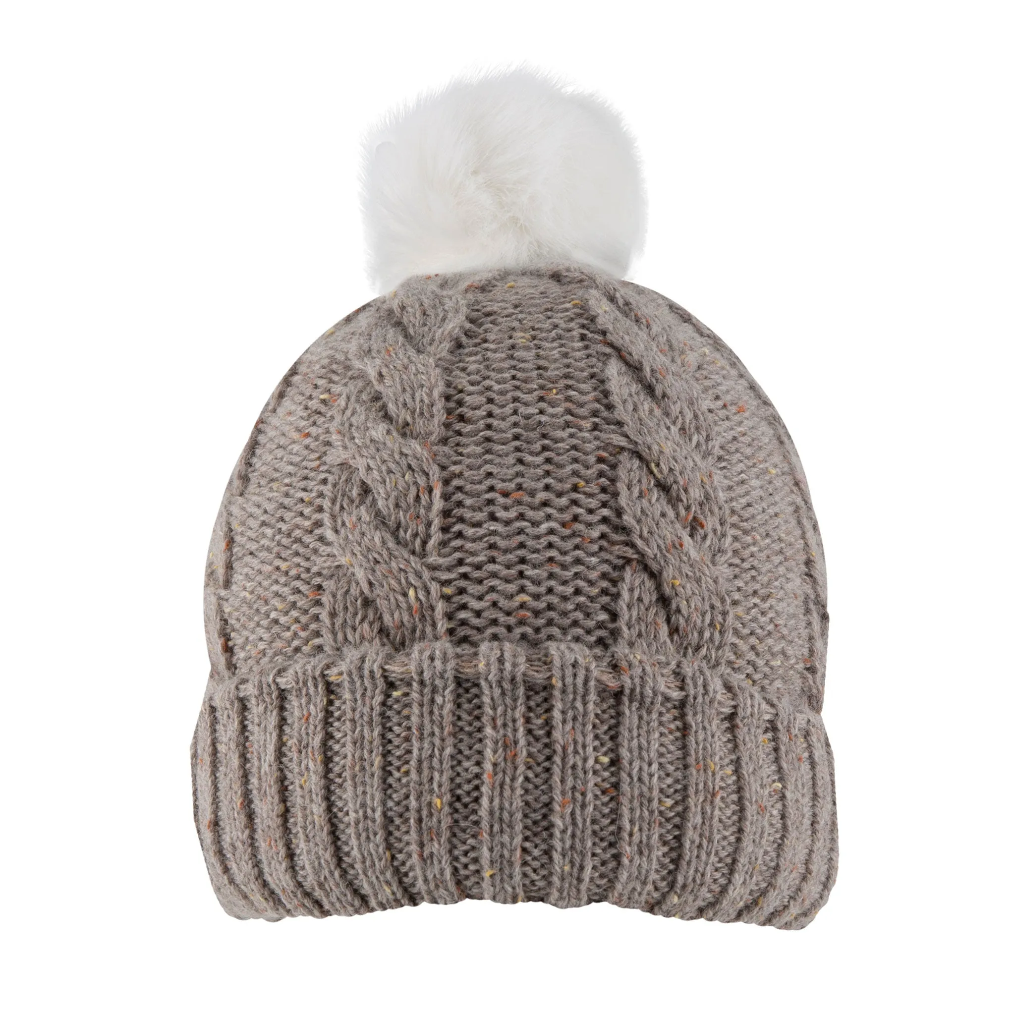 Women's Cable Knit Bobble Hat