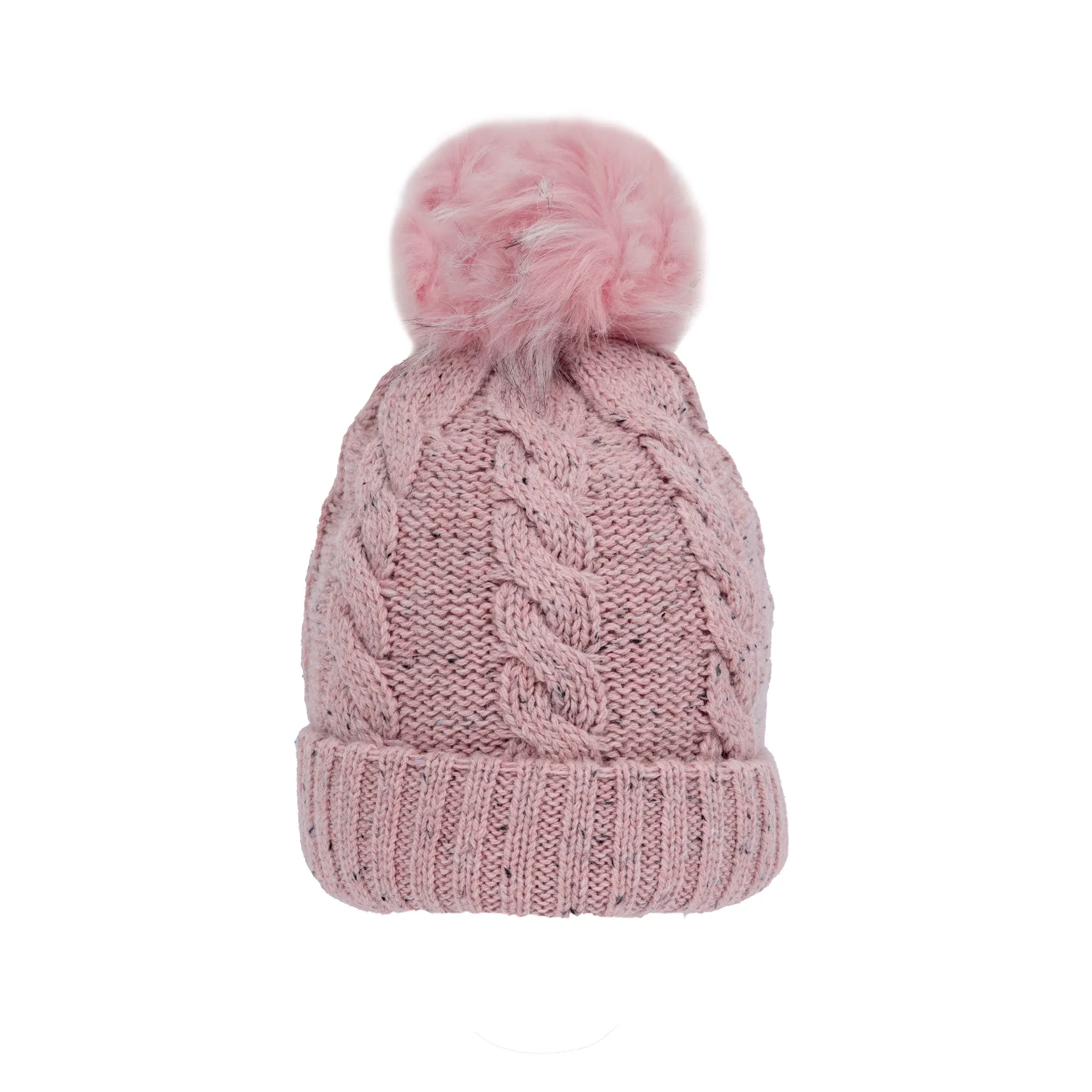 Women's Cable Knit Bobble Hat