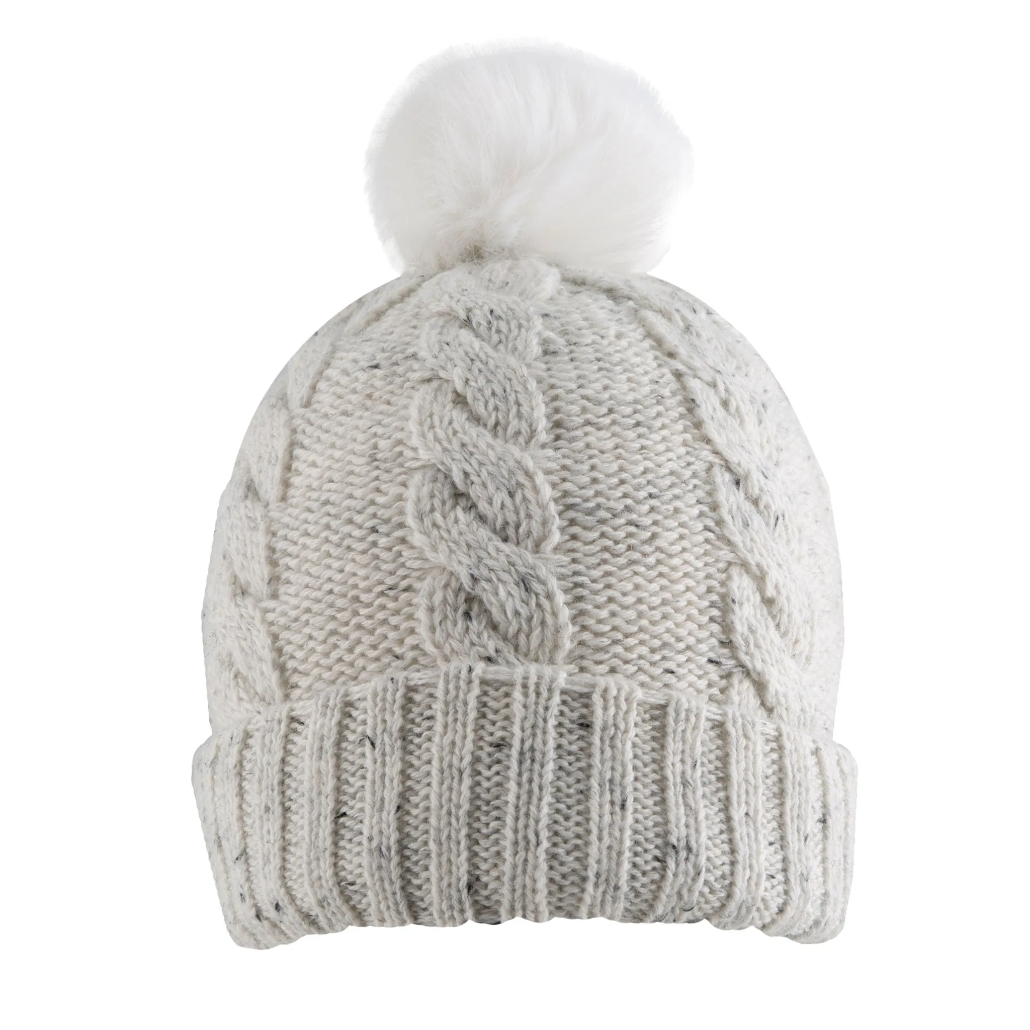 Women's Cable Knit Bobble Hat